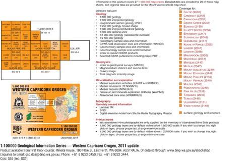 Western Capricorn Orogen, 2011 update