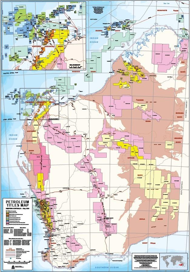 Petroleum Titles and Prime Areas Map