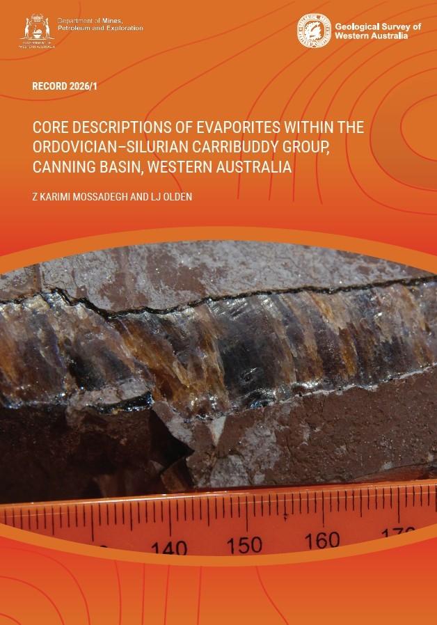Core descriptions of evaporites within the Ordovician–Silurian Carribuddy Group, Canning Basin, Western Australia 