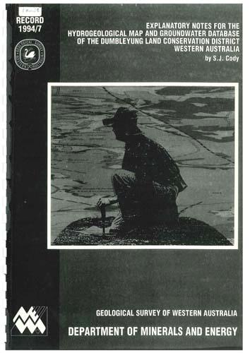 Explanatory notes for the hydrogeological map and groundwater database of the Dumbleyung Land Conservation District, Western Australia