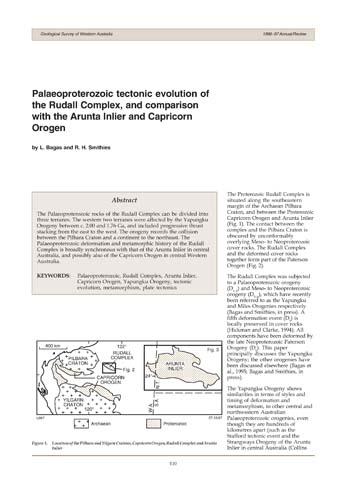 Palaeoproterozoic tectonic evolution of the Rudall Complex, and ...