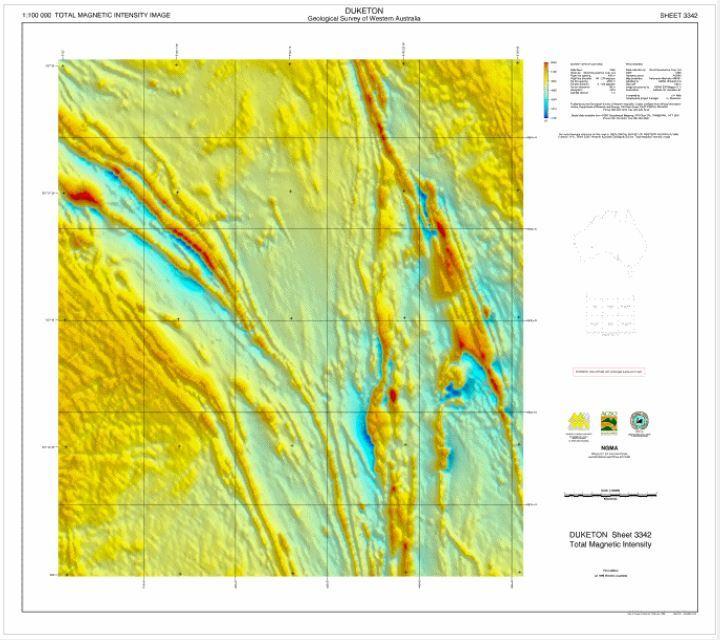 DUKETON, WA sheet 3342, total magnetic intensity