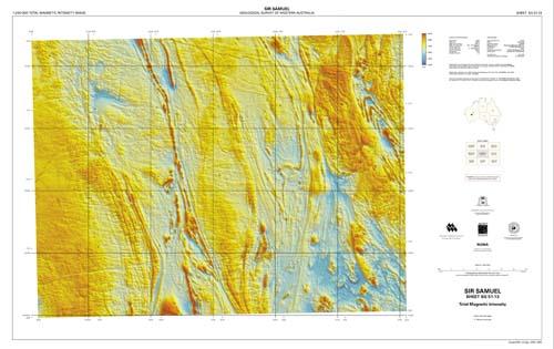 SIR SAMUEL, WA sheet SG 51-13, total magnetic intensity