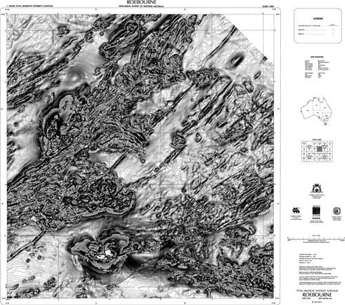 ROEBOURNE, WA sheet 2356, total magnetic intensity contour
