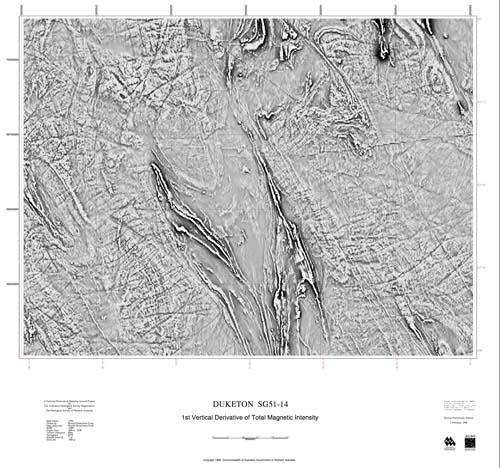 DUKETON, WA sheet SG 51-14, 1st vertical derivative of total magnetic intensity