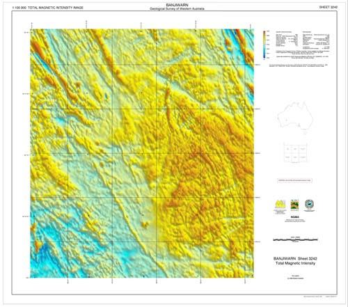 BANJIWARN, WA sheet 3242, total magnetic intensity
