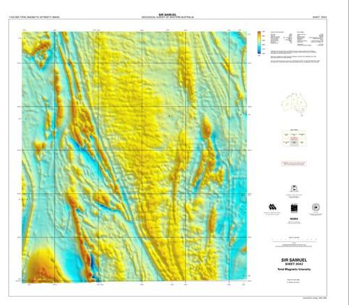 SIR SAMUEL, WA sheet 3042, total magnetic intensity