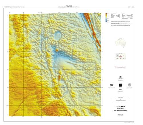 YEELIRRIE, WA sheet 2943, total magnetic intensity