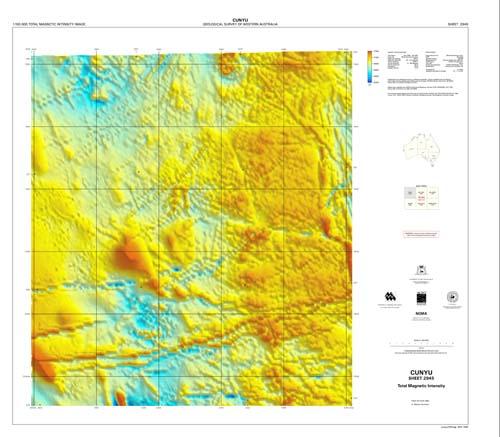 CUNYU, WA sheet 2945, total magnetic intensity
