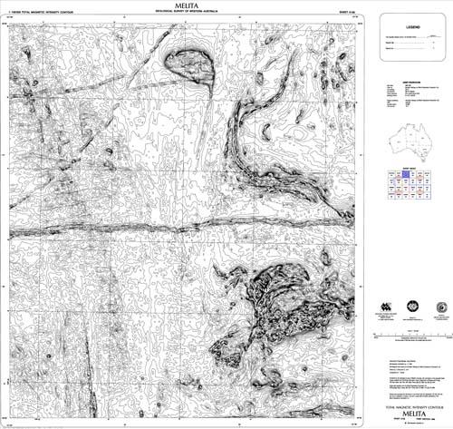 MELITA, WA sheet 3139, total magnetic intensity contour