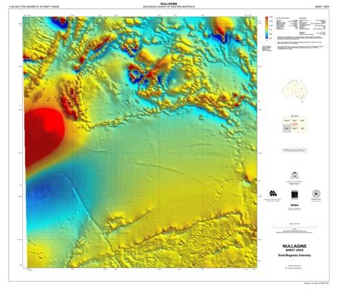NULLAGINE, WA sheet 2954, total magnetic intensity